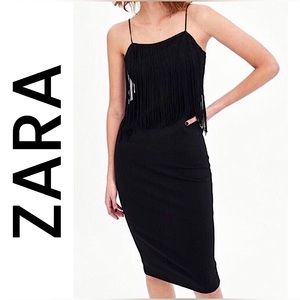 Zara Fringes Fringes Fringes Dress size Medium